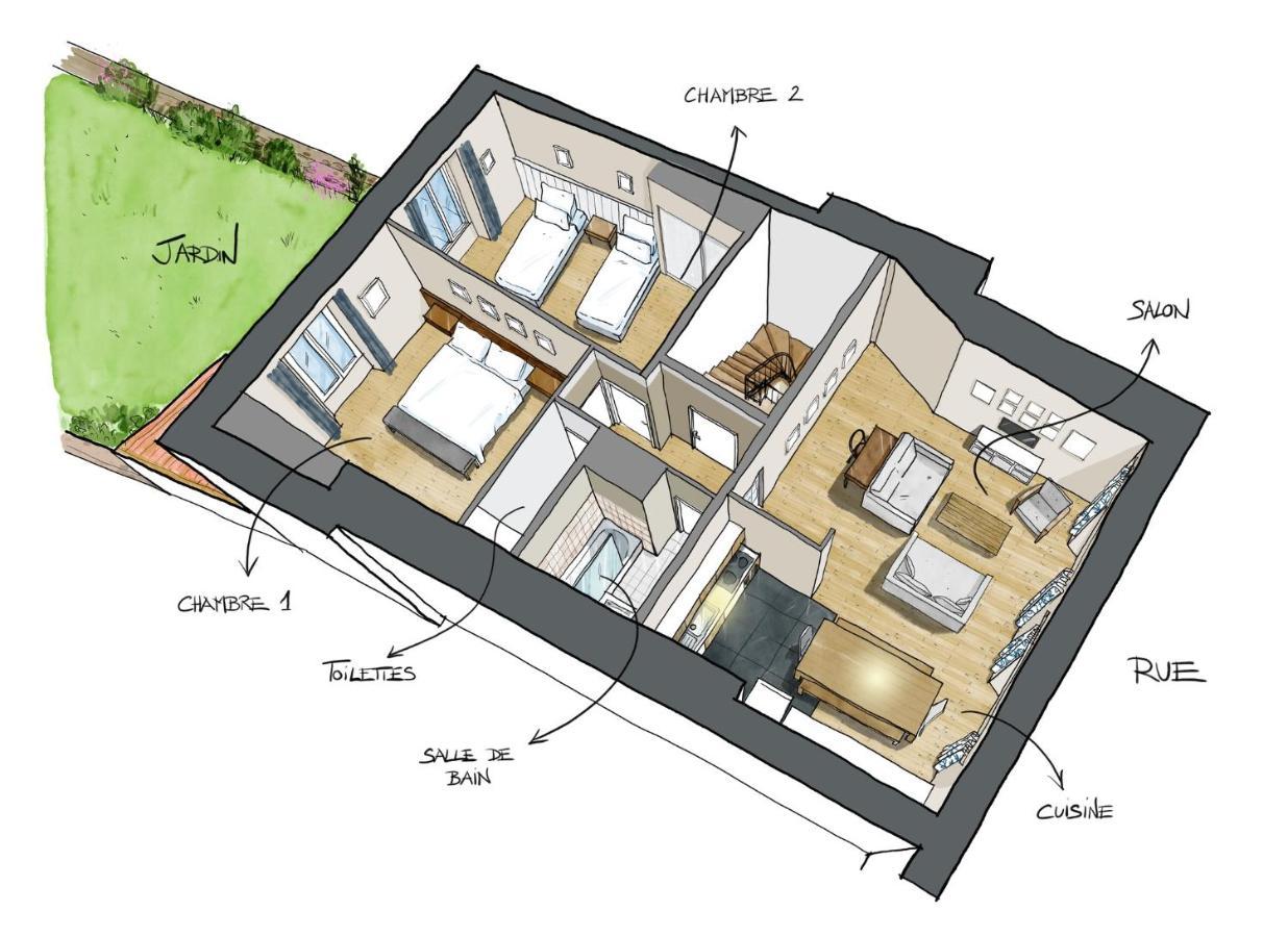 Fougères Bel Appartement, Bien Equipe Et Confortable Dans Le Centre Historique מראה חיצוני תמונה